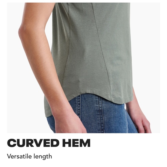 Kuhl Arabella Scoop Curved Hem Organic Cotton White T-shirt - Picture 16 of 16